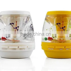 Handfree Stereo Bluetooth Colorful LED Liquid Speaker Support TF Card thumbnail-2