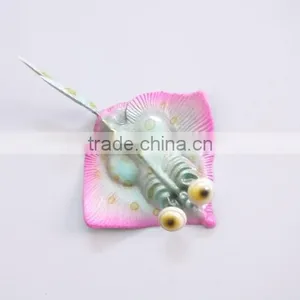 5 Inch Pearl Powder Surface Butterfish Decoration Plastic Fridge Magnet thumbnail-2