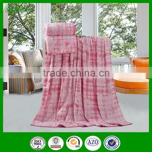 100% Cotton Terry Cloth Blanket Flower Design thumbnail-1
