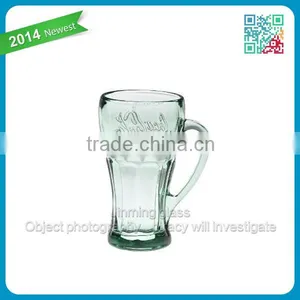 2014 Newest 15oz Engraved Logo Cocacola Glass Crystal Tumbler Glassware Cocacola Glass Drinking Tableware Glass With Handle thumbnail-1