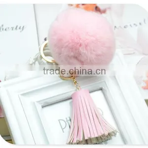 Luxury Fur Pom Pom Keychain,Bunny Fur Keychain,Fur Ball Keychain thumbnail-4