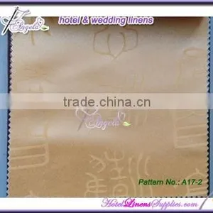 Square 90" * 90" Poly Jacquard Dobby Tablecloths With Ancient Chinese Characters for Table Decorations thumbnail-2