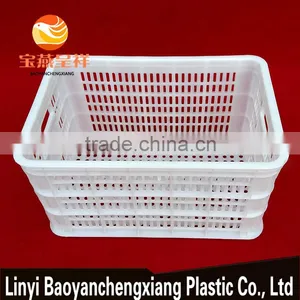 530x360x280mm Turnover Plastic Basket for Vegetable Fruit and Food Transportation thumbnail-2