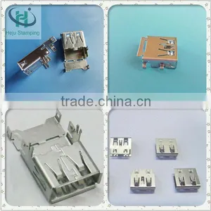 Custom Metal Stamping Micro Usb Female Port thumbnail-1
