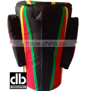 African Djembe Drums Gig Bags Nylon Pro Black Red-Yellow-Green Stripe thumbnail-4