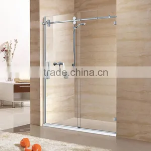 Stainless Steel Door Design Hanging Rollers 10mm Glass Shower Door D31A thumbnail-1