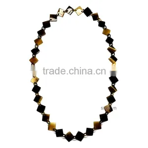 Buffalo Horn White, Buffalo Horn Jewelry, Buffalo Horn Necklace SHN-308 thumbnail-1