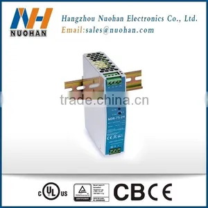 Mean Well NDR-75-24 Single Ouput Industrial DIN RAIL 3.2A 24V Slim Single Phase thumbnail-1