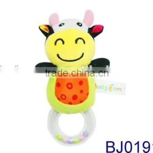 Lovely Stuffed Baby Rattle Bed Decorative Cow Toy thumbnail-1