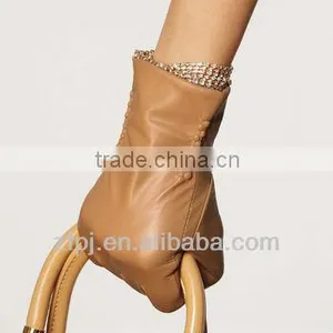 Women Winter Motorist' Leather Gloves Fur Lined thumbnail-1