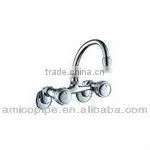 Amico Wall Mounted Double Handle Kitchen Sink Mixer thumbnail-1