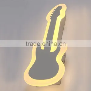 Cool White 10W LED Wall Lamps Guitar Shaped LED Wall Mount Reading Lamp thumbnail-1