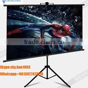 High Quality Screen Outdoor Projector Screen,projector Screen Motorized Tripod 100inch 16:9 thumbnail-4