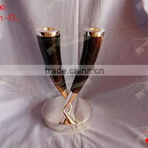 Horn & Silver Candle Holder thumbnail-1