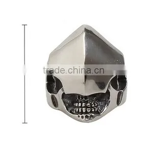 Vintage Men's Ring Decoration Carved Skull Titanium Steel Stainless Steel thumbnail-4