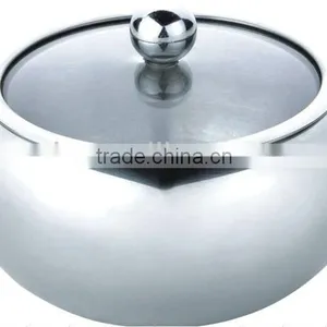 Stainless Steel Sugar-bowl With a Spoon thumbnail-1