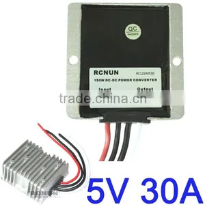 Waterproof IP68 DC 19V 24V TO 5v 30A Step Down High Power Converter Module 28A 25A 150W for Solar ,led, Motor Etc thumbnail-1