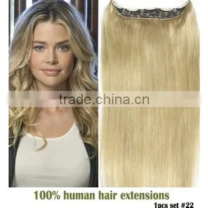 Hot Sale Pretty Gold 30 Inch Human Hair Extensions Clip in Human Hair Clip in Hair thumbnail-4