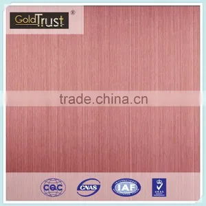 Excellent Quality Decorative Hairline Ti- Gold Rose Finish Stainless Steel Sheet for Elevator thumbnail-3