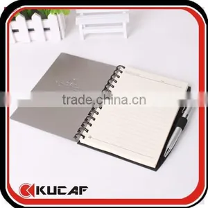 Custom Wholesale Aluminun Dairy Spiral Notebook With Pen thumbnail-2