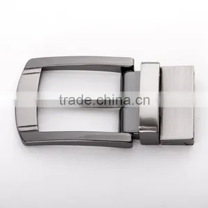 Classic Design Men Metallic Silver Rotating Belt Buckle thumbnail-3