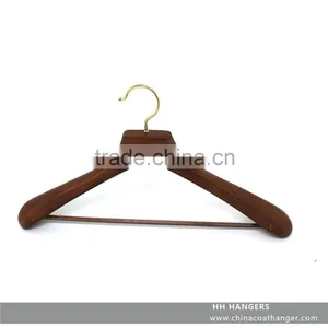 Luxury Wooden Hanger Manufacture All Kinds of Wholesale Wooden Suit Clothes Hanger thumbnail-1