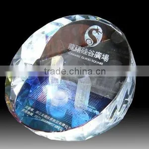 2016 Engraved Fancy Crystal Paperweight for Souvenir thumbnail-1