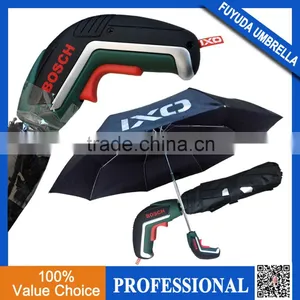 2016 Auto Open and Close Aluminum Foldable Gun Custom Shape Umbrella thumbnail-1