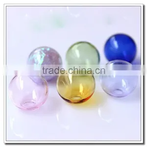 BUlk Accessories for Fairy Garden Japanese Necklace - Asian Necklace - Moss Tiny Garden Necklace - Round Hollow Blue Glass Ball thumbnail-2