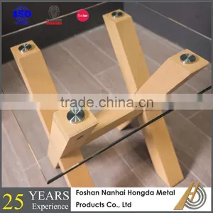 Modern Wooden Coffee Table Set With 8mm Tempered Glass thumbnail-2
