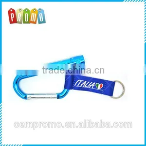 Promotional Led Light Carabiner With Lanyard Keychain thumbnail-1