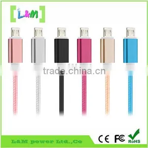 Metal Head Nylon Fiber USB Cable for IPhone /ipad/android thumbnail-1