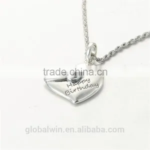 European Designs Lovely S925 Sterling Silver Heart Pendant For Birthday Gift thumbnail-2