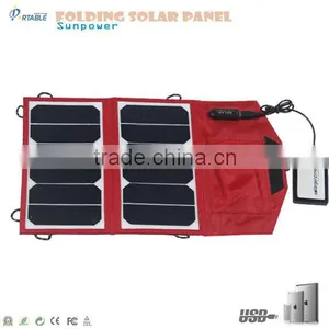 Hot Selling Folding 13W Sunpower Solar Panel Solar Mobile Charger thumbnail-1