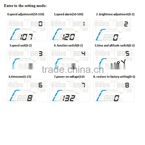 3 Inch Car Obd2 HUD Display the Engine Speed,water Temperature, Voltage XY-HUD207 thumbnail-5
