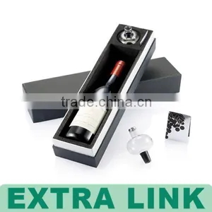 Newest Style Wine Bottle Package MDF Wood Material Satin Insert Champagne Glass Gift Box thumbnail-5