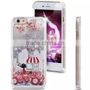 2016 New Arrive Beautiful Pattern Mobile Phone Moving Glitter Flash Light Case for Iphone thumbnail-1