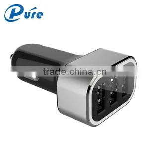 Factory New Product Promotional Multicolor 3 Port Usb Car Charger With LED Light Indication thumbnail-1
