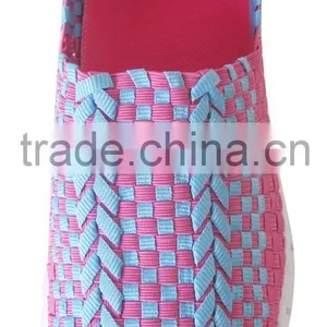 Flat Slip On Women Handmade Elastic Woven Shoes HT-109712-201 thumbnail-2