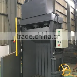 Vertical Hydraulic Cotton Baler Machine for Baling Waste Cotton Paper Plastic Bottles Good Quality thumbnail-2