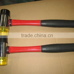 Yellow Fiberglass Handle Hammer Plastic Hammer Rotatable Plastic Hammer thumbnail-4