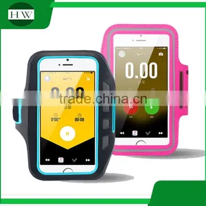 Logo Printed Smart Phone Luminous Reflective Armband Running Stretch Mobile Phone Armbag Arm Band thumbnail-2