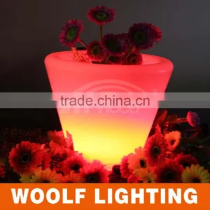 Home Garden Decor LED Color Changing Light Up Flower Pot thumbnail-3