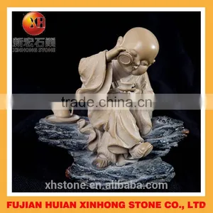 Hand Carved Lovely Granite Stone Little Monkey Statue thumbnail-1