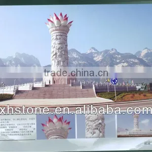 Big Round Stone Column With Dragon Carvings thumbnail-1