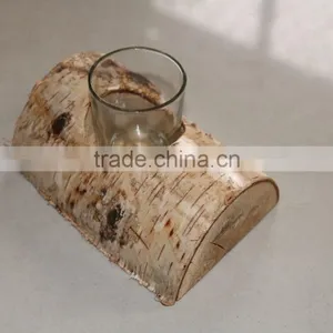 Hand Made Gifts Crafts Home Furnishing Fashion Simple Design Handmade Wooden Candlestick thumbnail-1