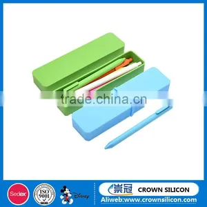 High Quality Silicone Rubber Color Pencil Case With Office&school Supplies thumbnail-3