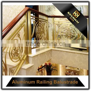 Interior Antique Bronze Decorative Railing Design Brass Stair Handrails for Hotel thumbnail-5