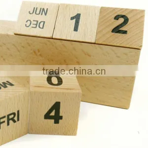 2017 Fashion Hot Sales Custom Beech Solid Wood Box Calendar,Custom Wood Table Calendar thumbnail-5