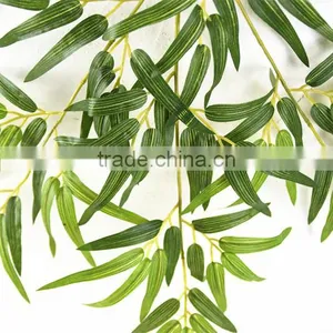 SJ070909 Silk Print Decorative Bamboo Tree Leaves for Garden Arrangement thumbnail-6